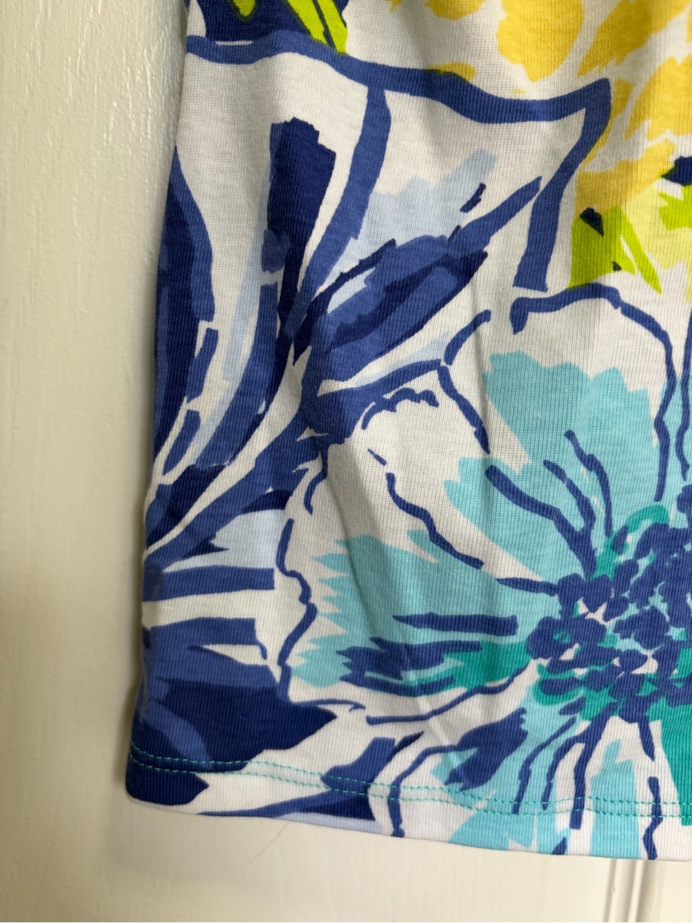 Rafaella Sleeveless Zip Polo in Teal, Blue & Yellow Floral NWT SMALL - Picture 10 of 10